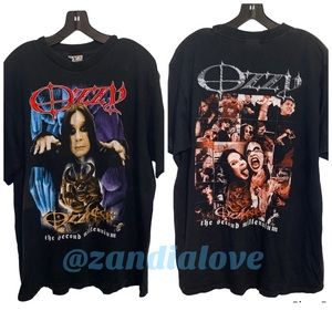 Vintage Ozzy Embroided ozzfest the second Millenium Metal  T-Shirt  sz XL